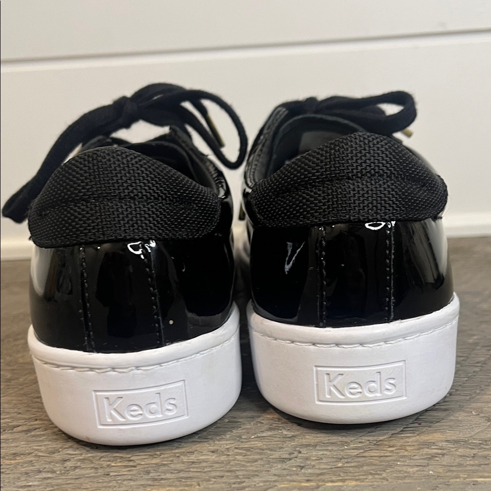 Keds Ace Patent Leather Sneakers Black Women’s Lace-Up Classic Comfort - Sz 8.5 - Picture 7 of 9